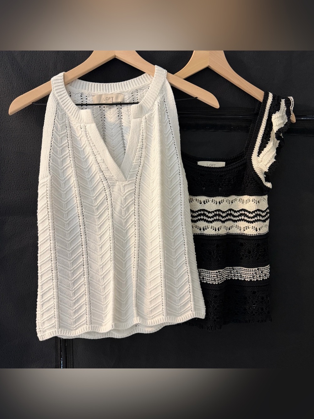 Bundle of 2 LOFT Sleeveless Cotton Sweater Tops XS Summer